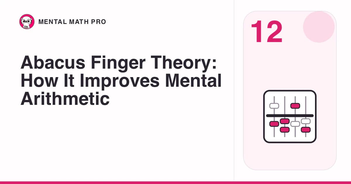 Abacus Finger Theory: How It Improves Mental Arithmetic